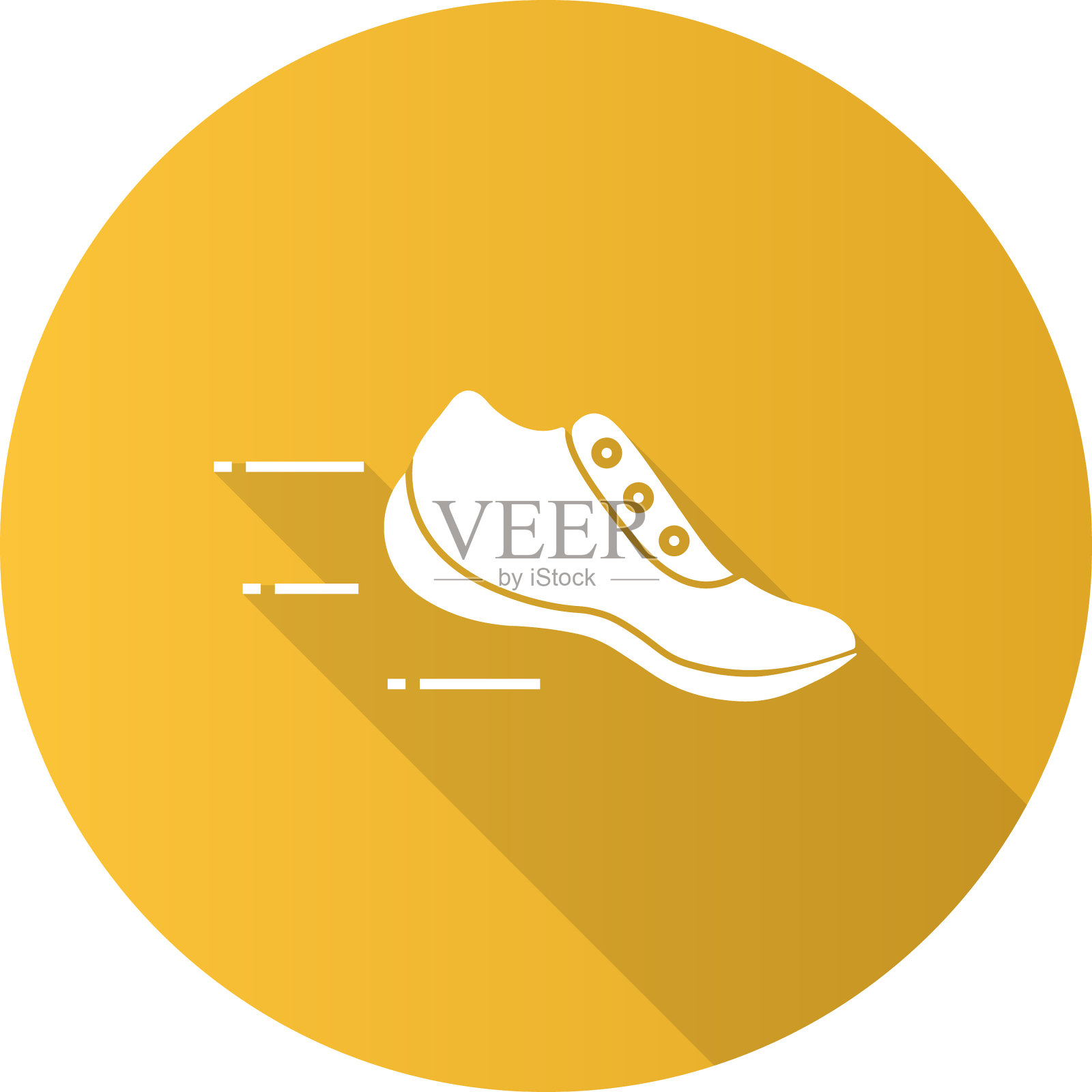 飞行运动鞋平面设计长影子字形图标设计元素图片