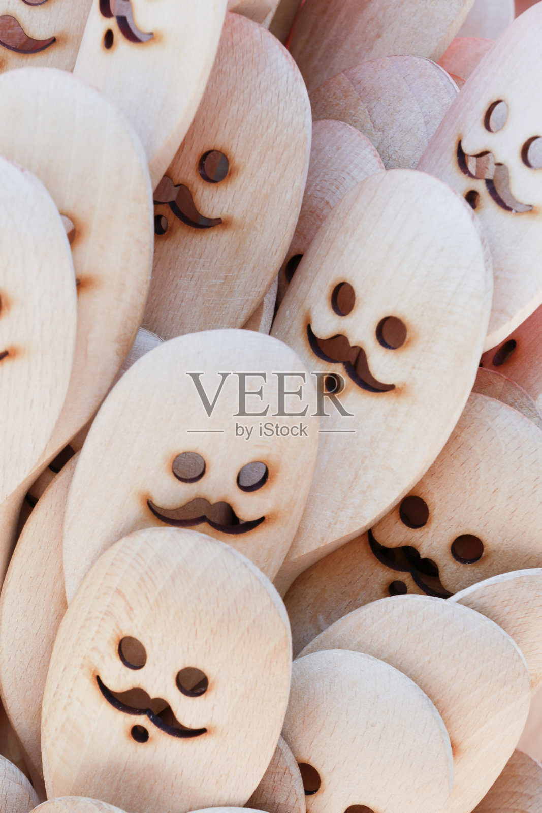 手工制作的木勺照片摄影图片