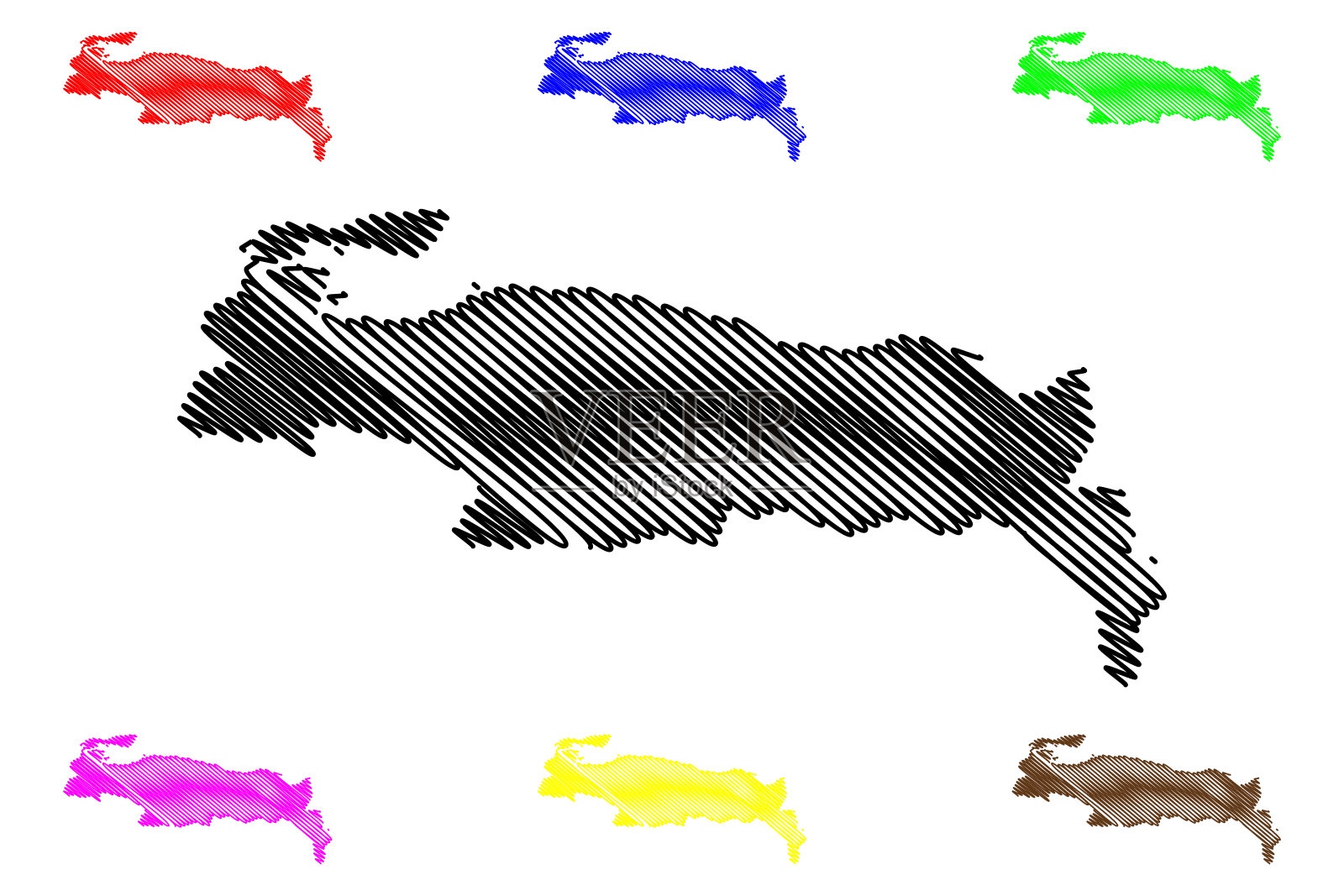 Nippes部门地图插画图片素材