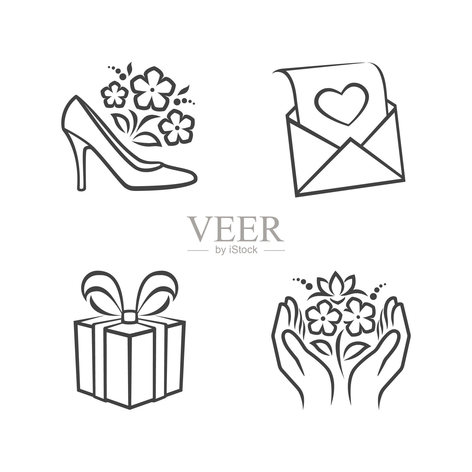 庆祝活动轮廓图标插画图片素材