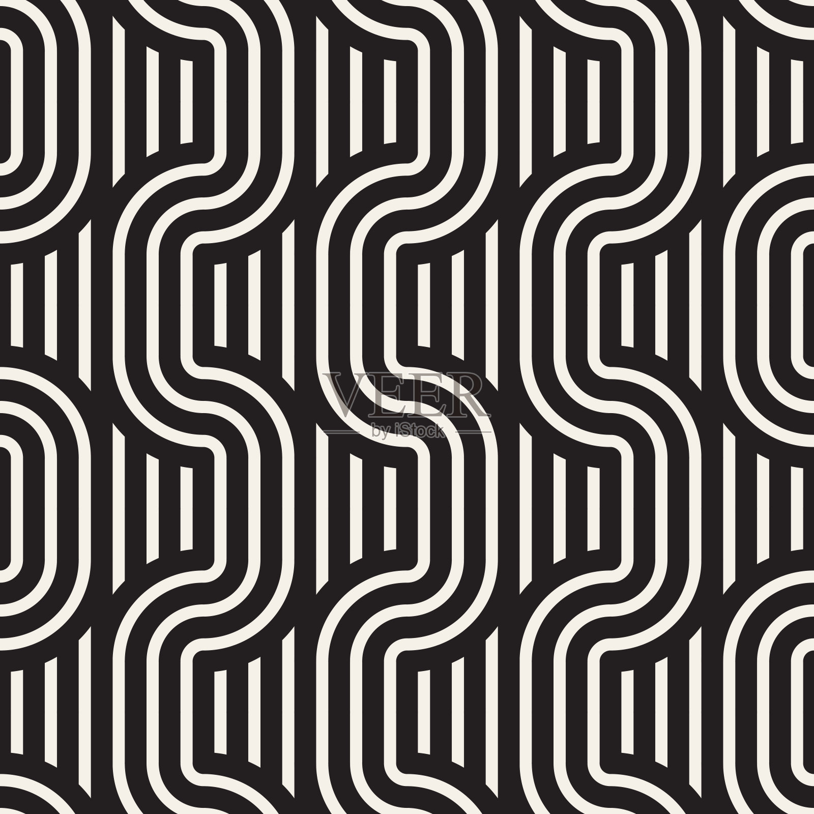 向量无缝模式。现代时尚的抽象质感。重复的几何瓷砖插画图片素材