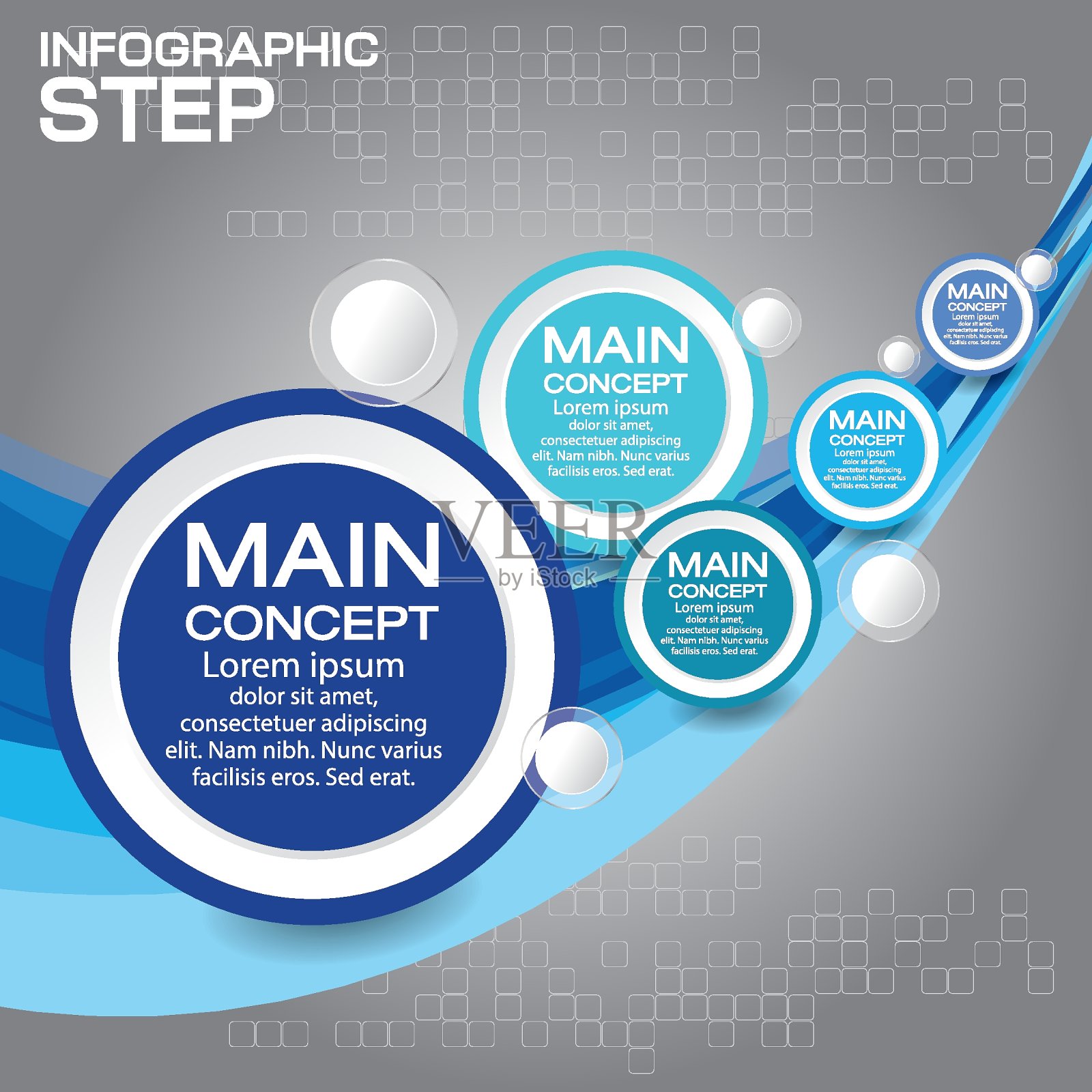 业务抽象模板幻灯片背景设计。信息图形和图表插画图片素材