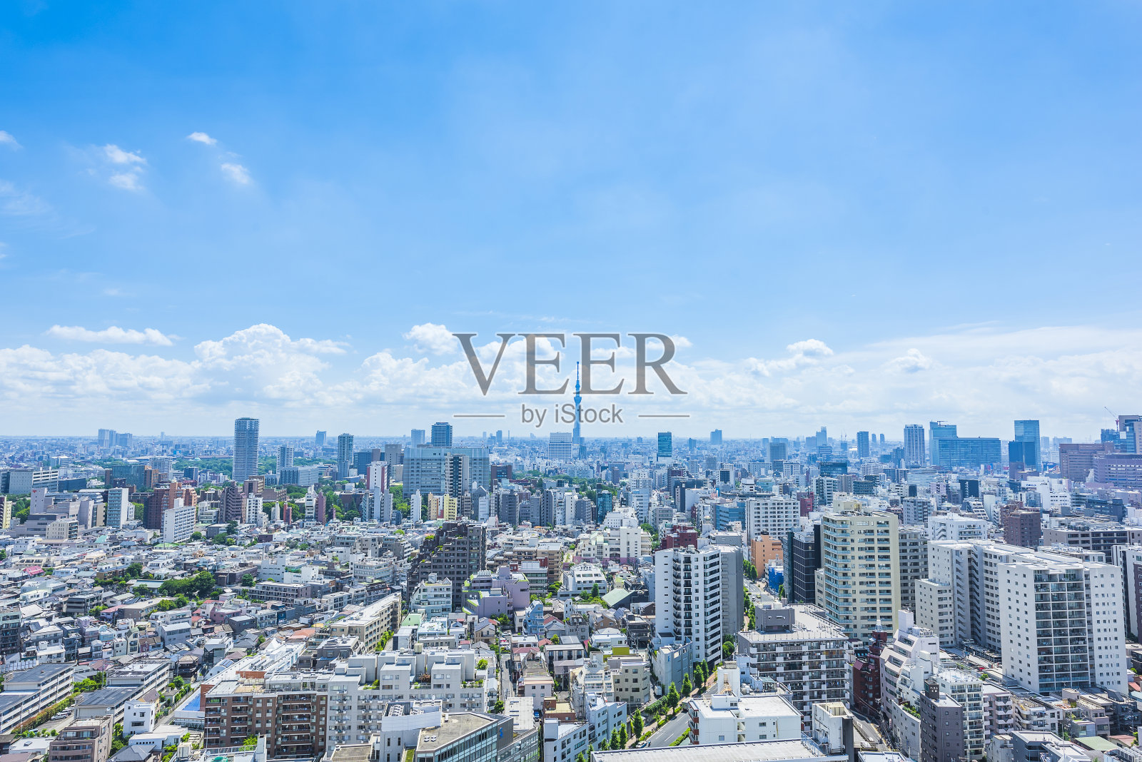 东京城市天际线，日本。照片摄影图片