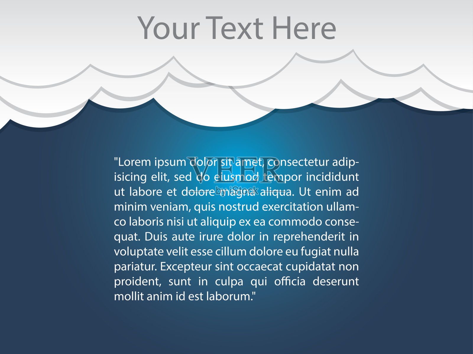 模板蓝色和白色的云插画图片素材