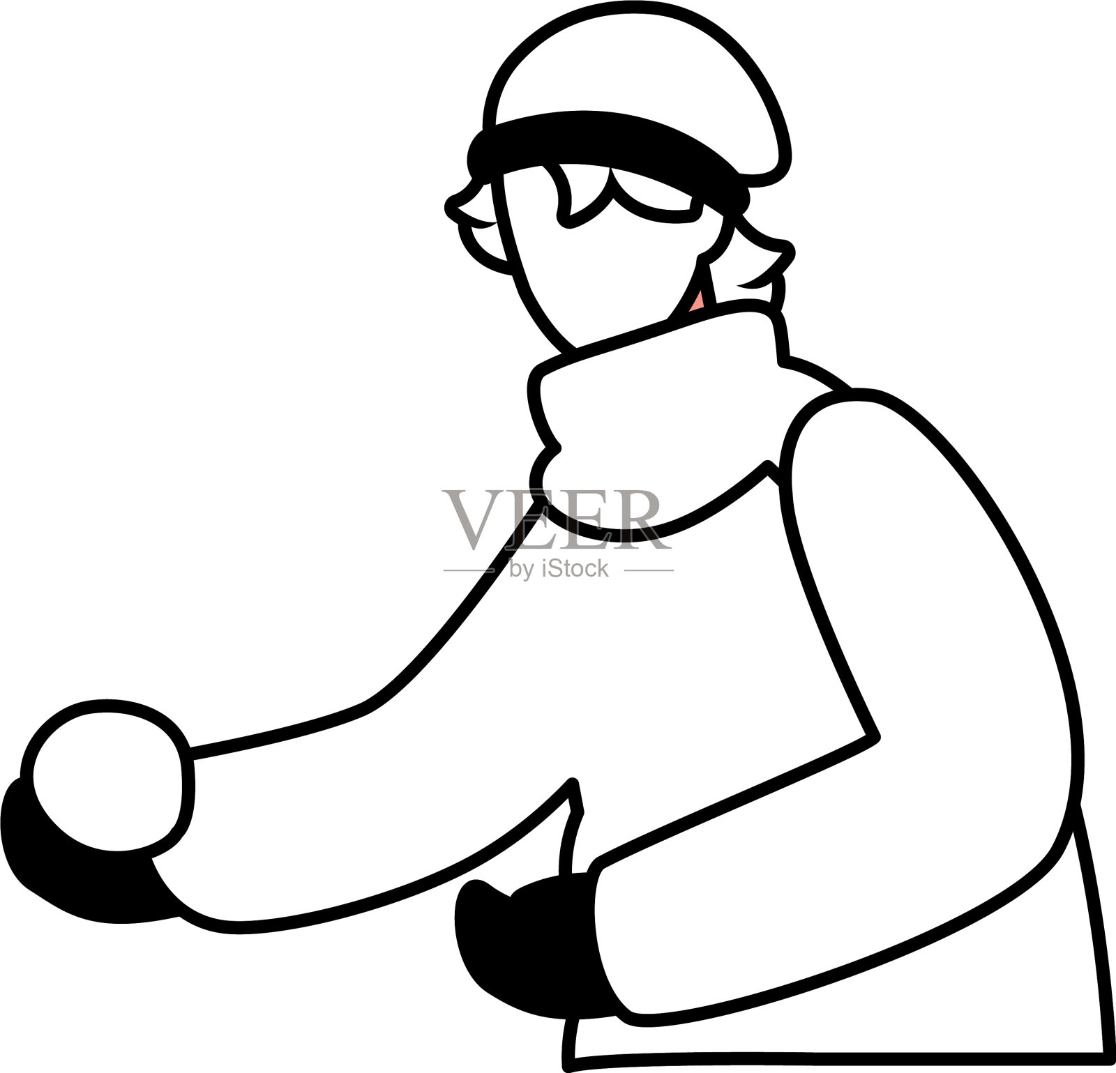 白色背景上穿着冬装的男人设计元素图片