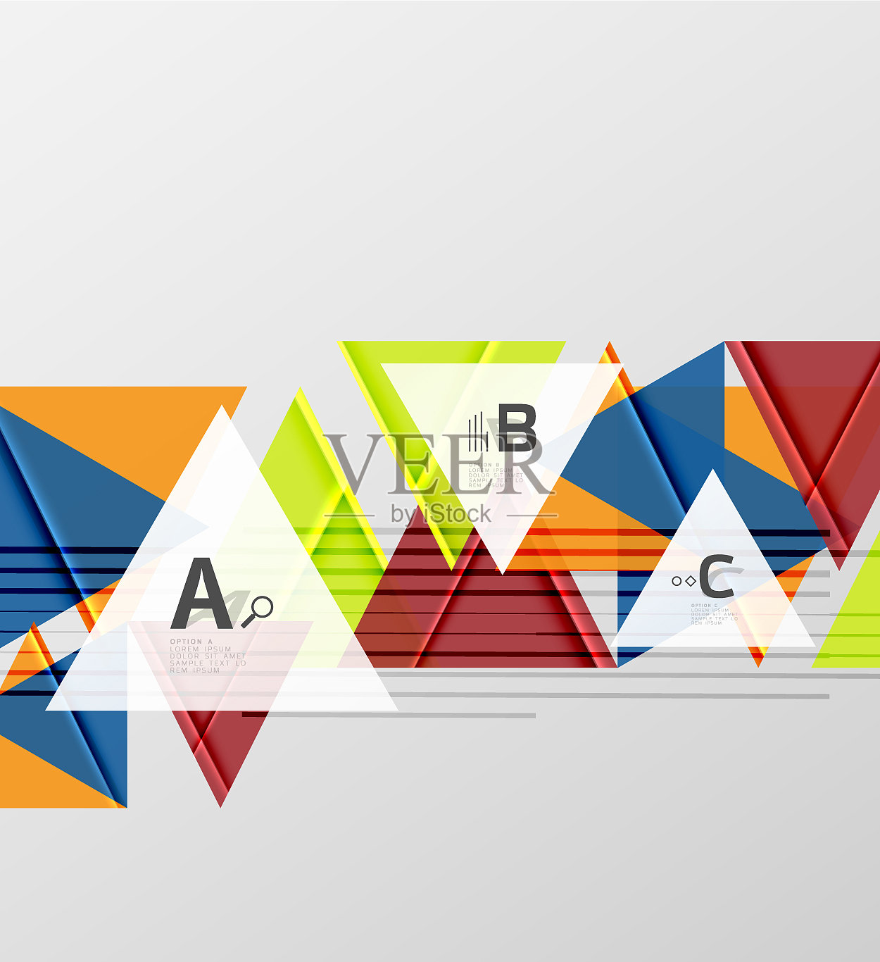 彩色抽象形状背景插画图片素材