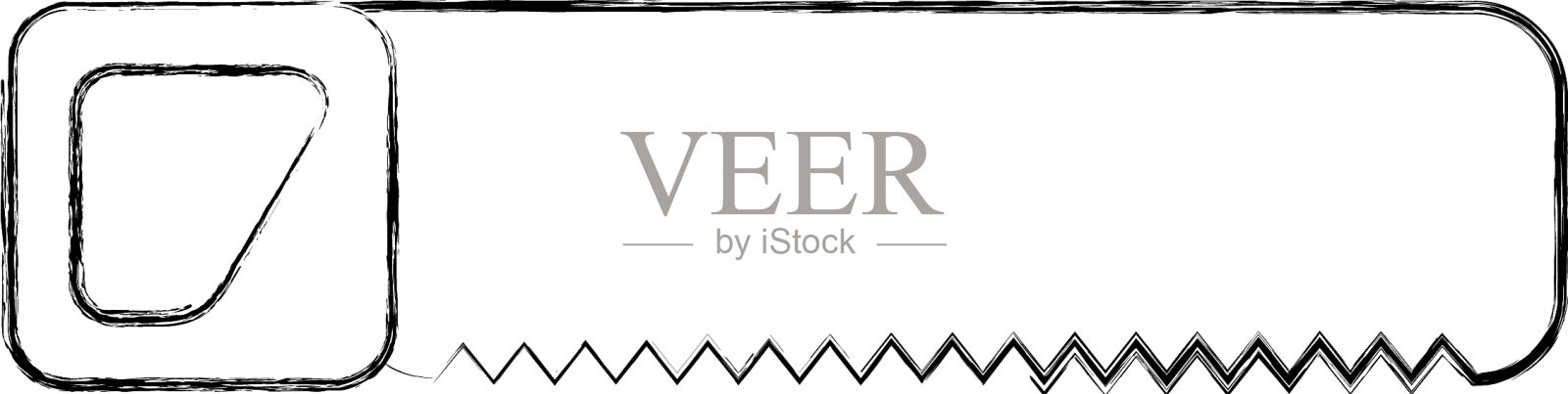 手锯工具孤立图标设计元素图片