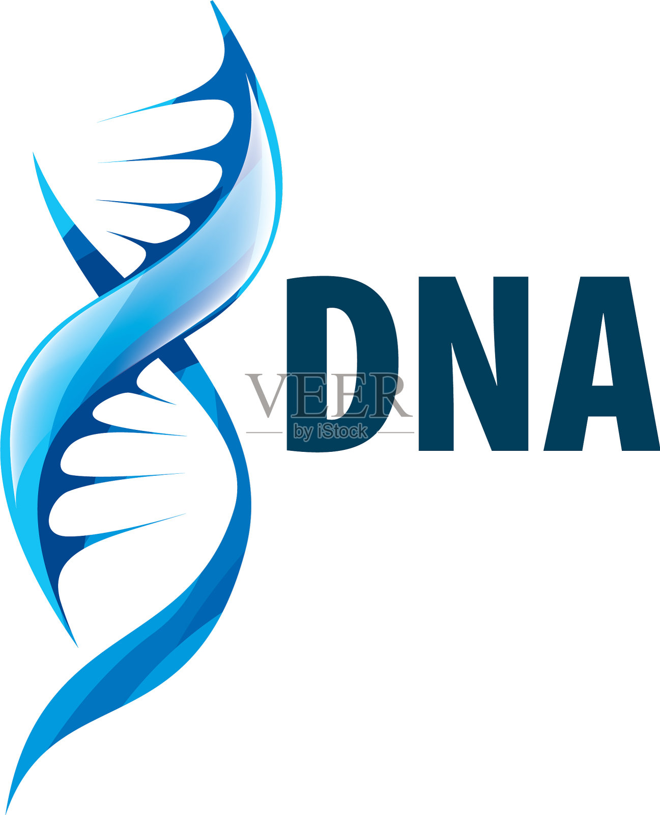 以螺旋DNA的形状签名设计元素图片