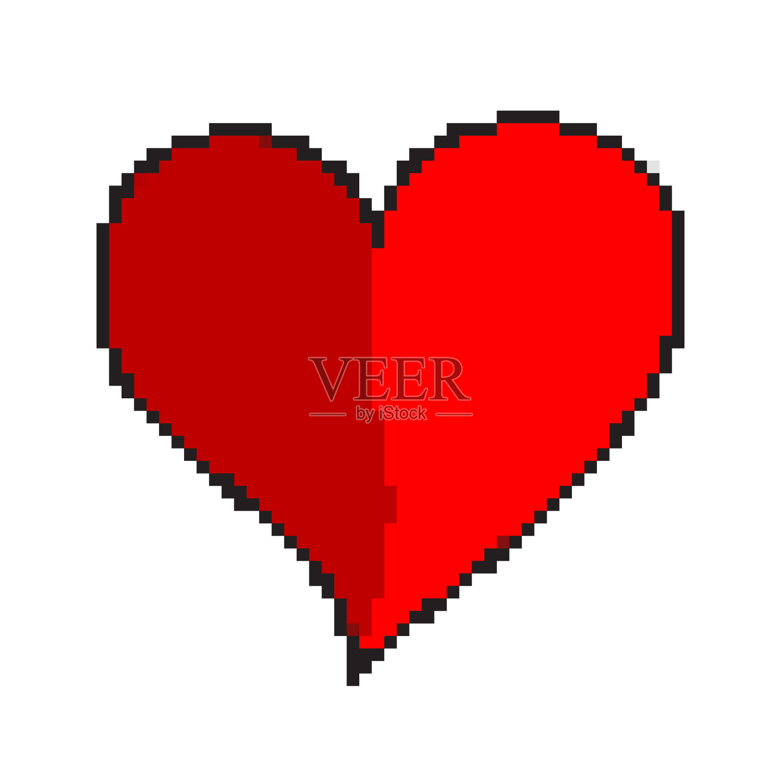 像素风格的红心插画图片素材
