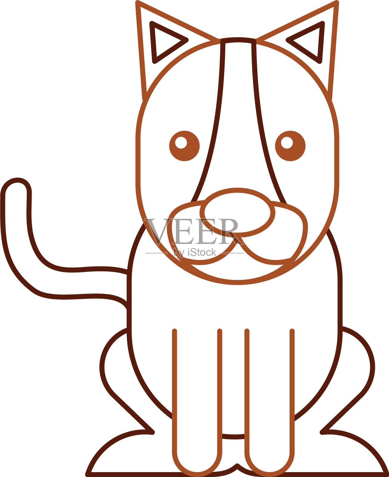 野狮孤立的图标插画图片素材