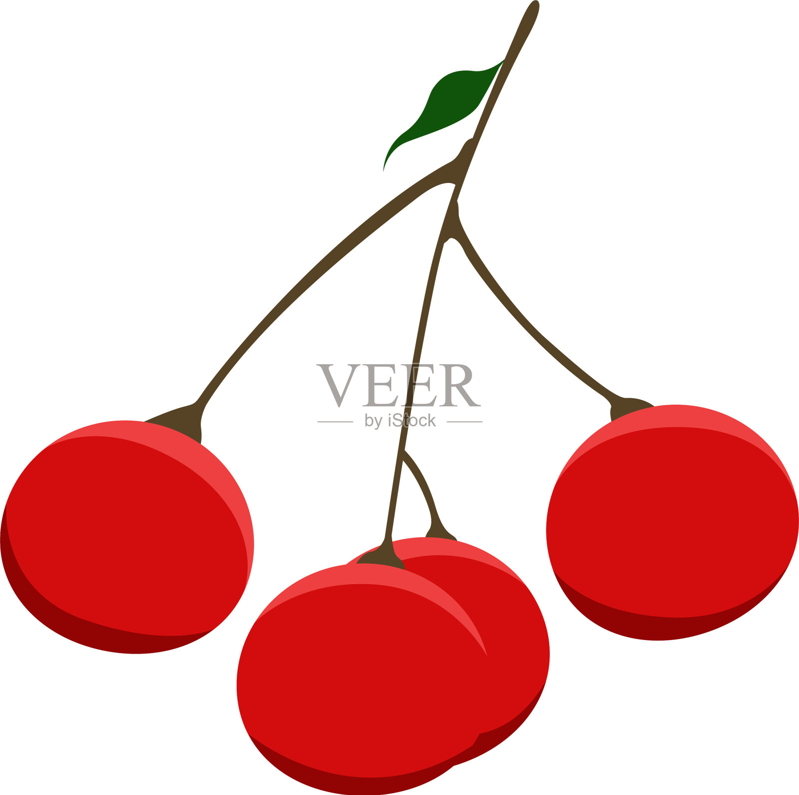 孤立的樱桃水果插画图片素材
