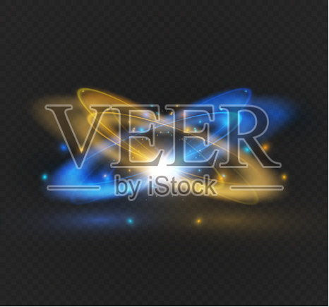 圆透镜耀斑透明光效果插画图片素材