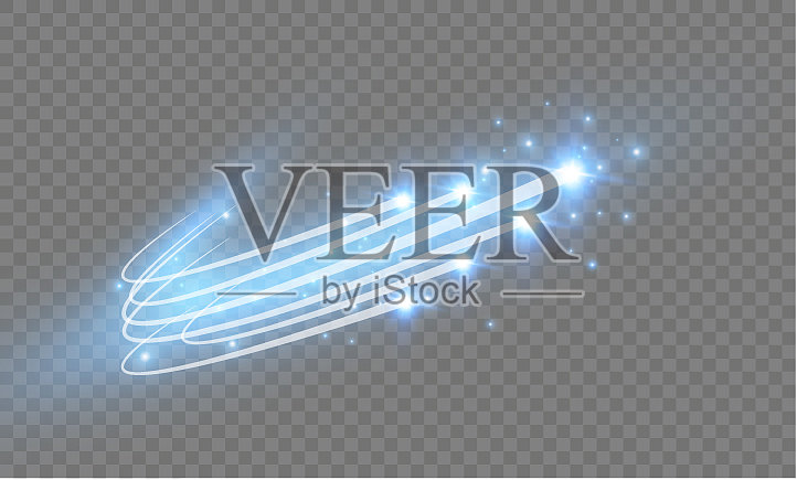 抽象发光魔术星光效果插画图片素材