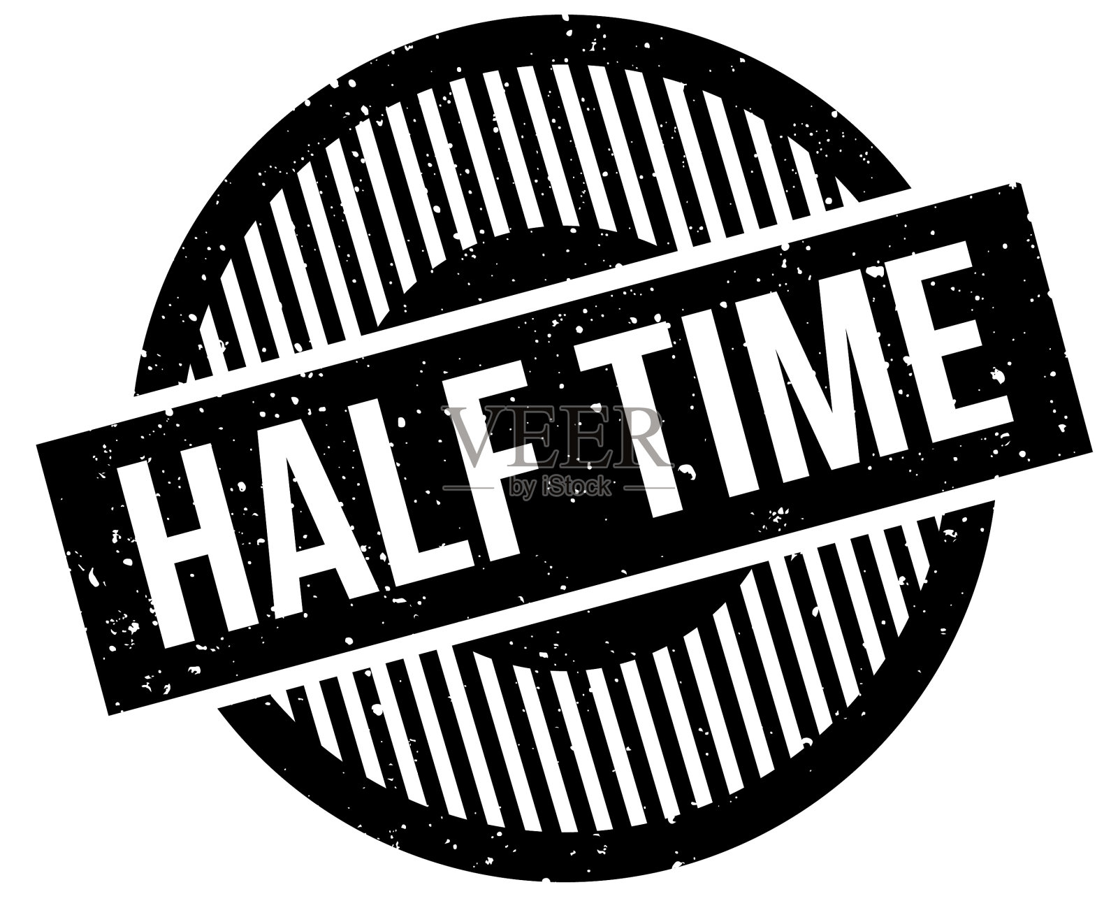 半场橡皮图章插画图片素材