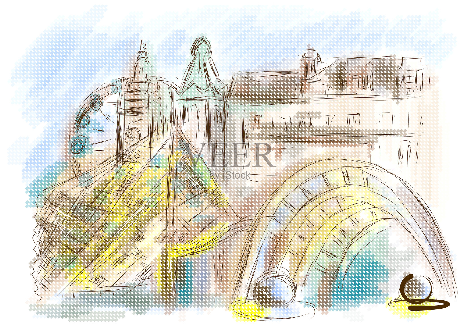 谢菲尔德插画图片素材