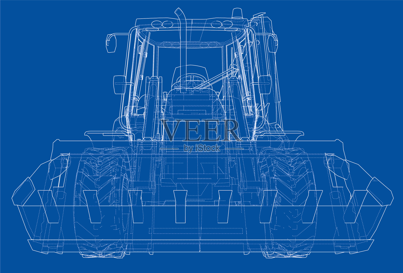 带背扣装铲示意图插画图片素材