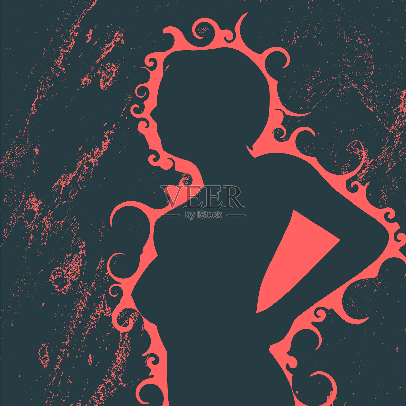 性感的女性剪影插画图片素材