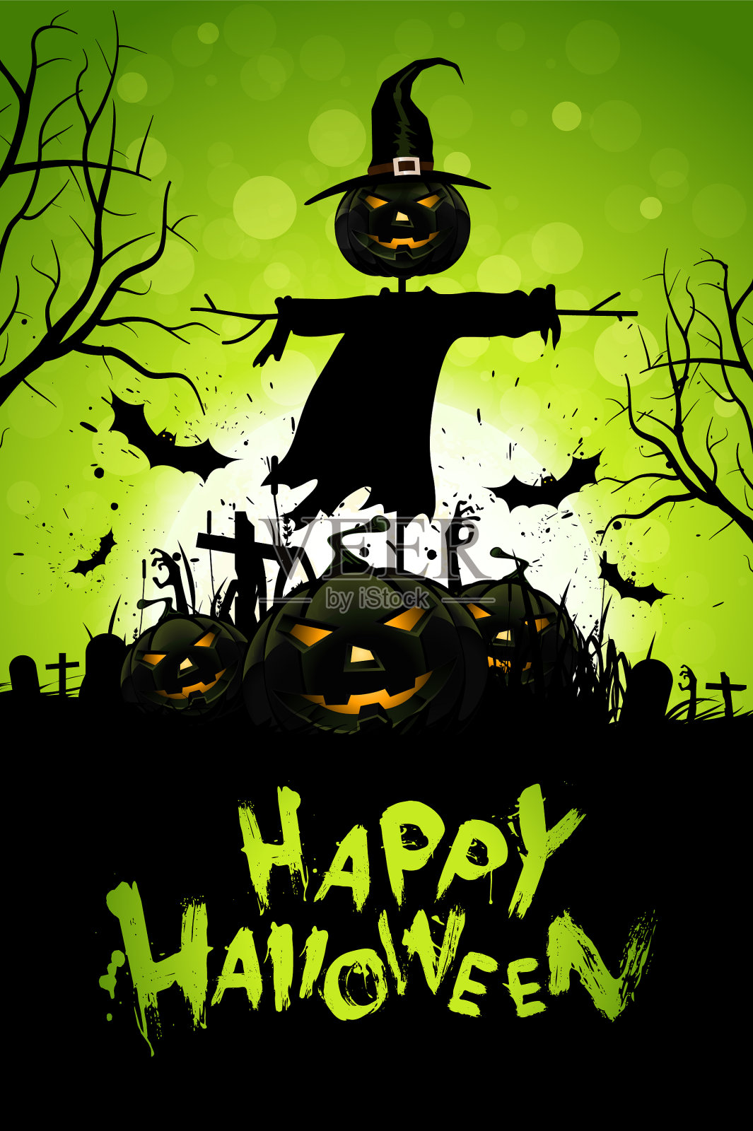 万圣节的贺卡设计模板素材