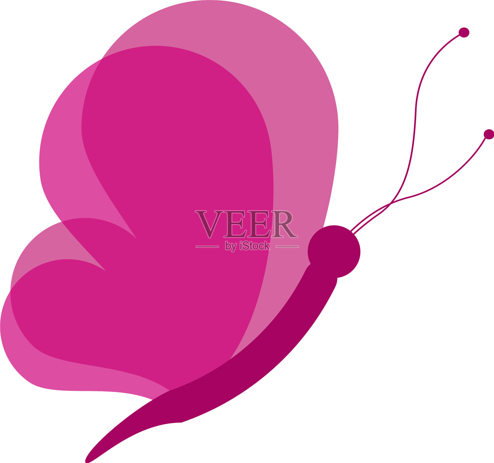 蝴蝶卡通图标形象插画图片素材