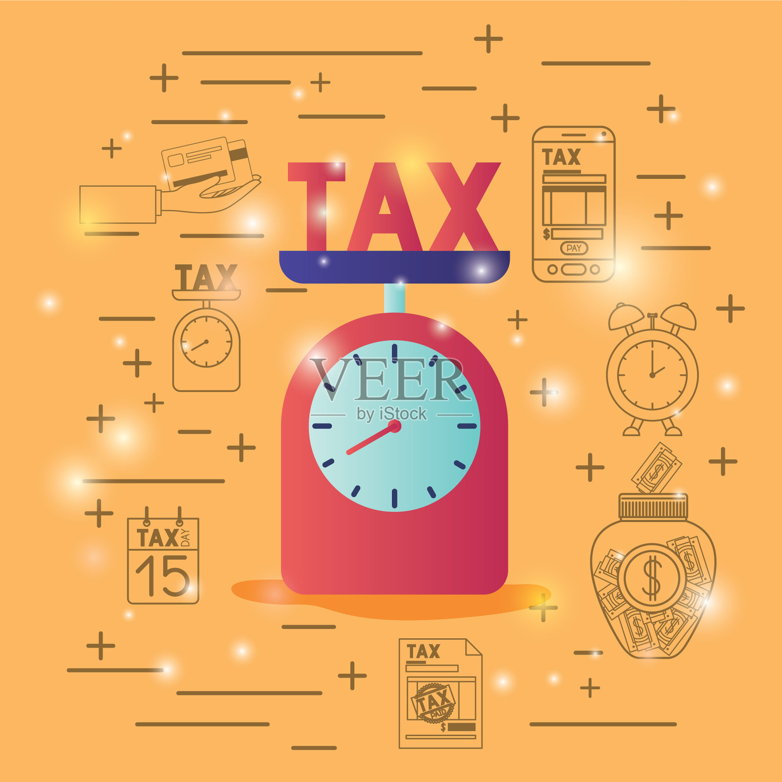 税务时间设置图标素材