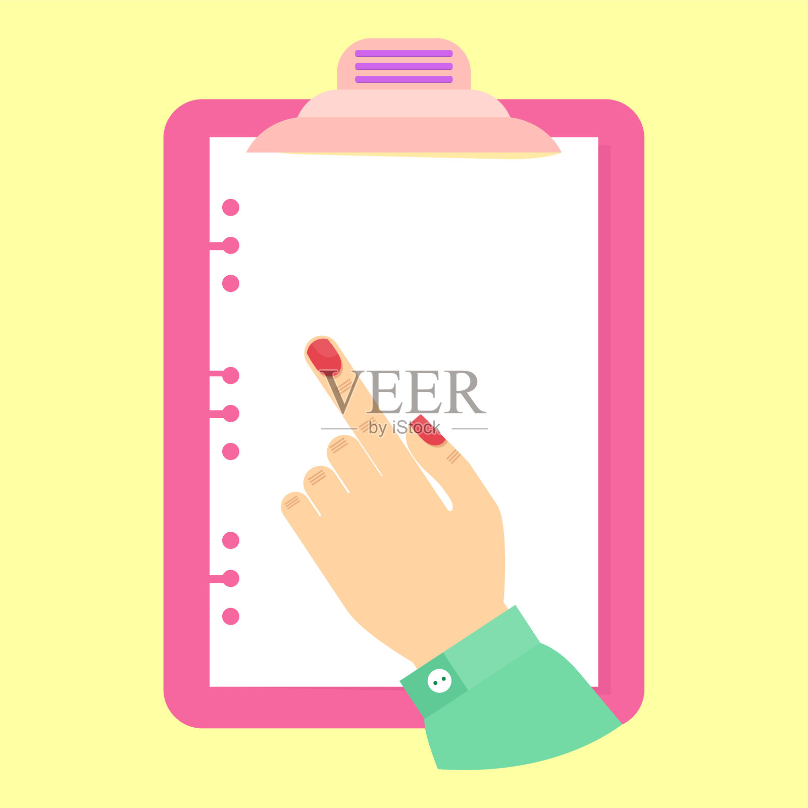 带纸的剪贴板插画图片素材