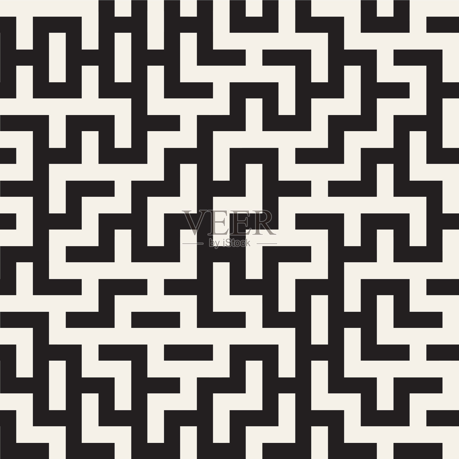 不规则迷宫形状瓷砖当代图形插画图片素材