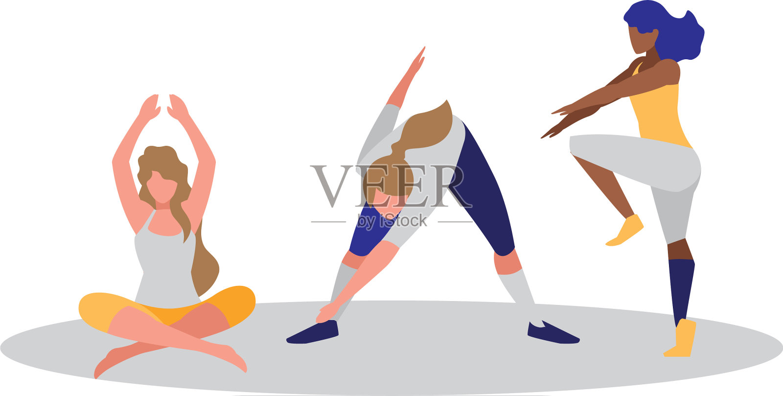 女运动员练习练习设计元素图片