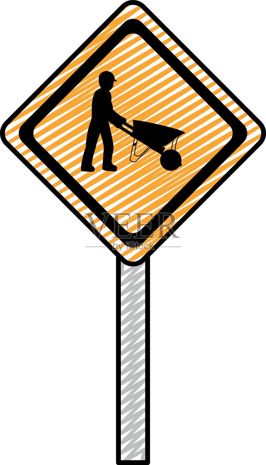 涂鸦钻石警徽和劳动者用设计元素图片