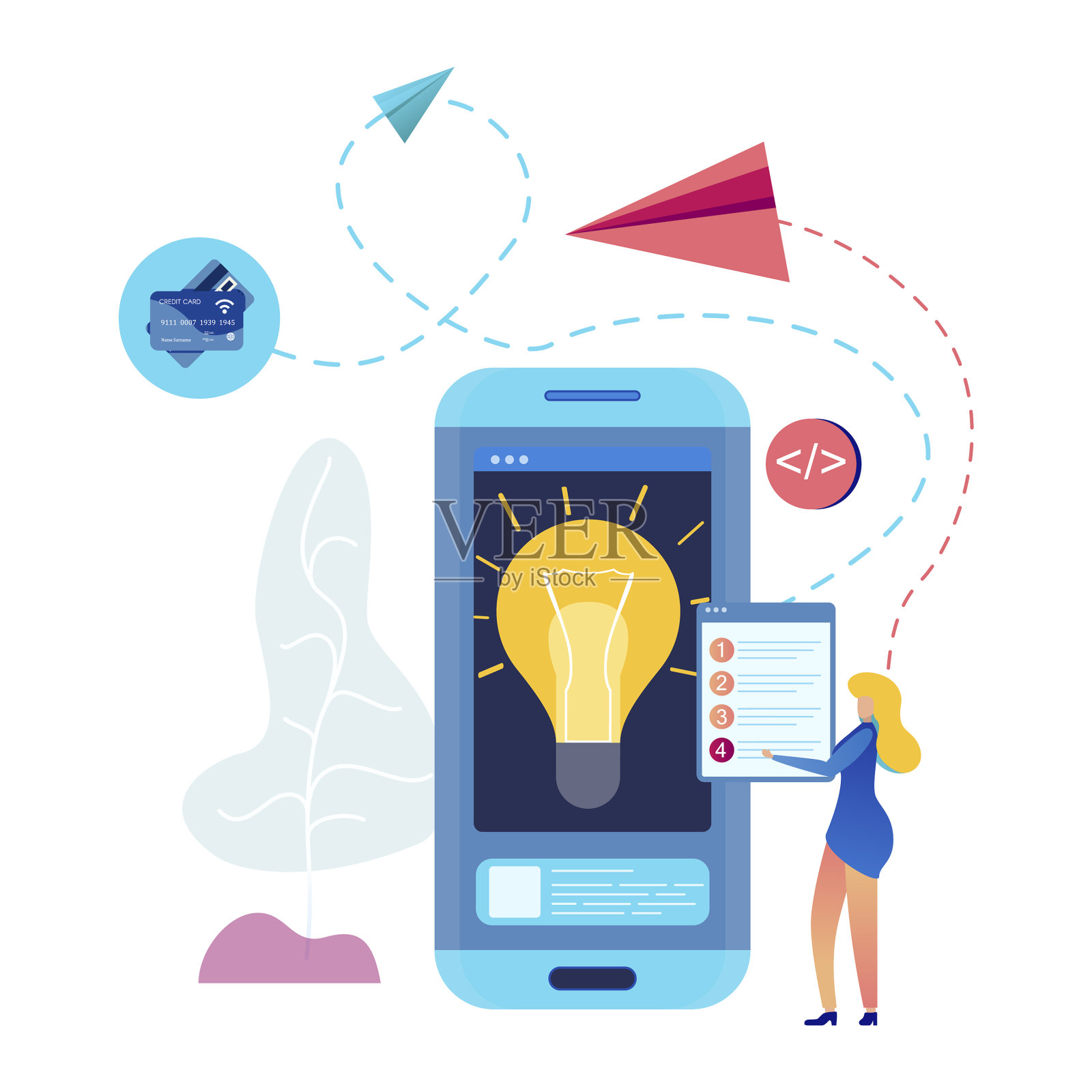 手机屏幕技术理念设计元素图片