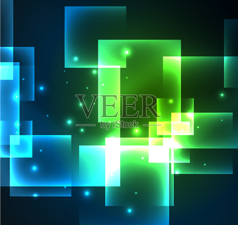 深色的背景设计与方块和光泽插画图片素材