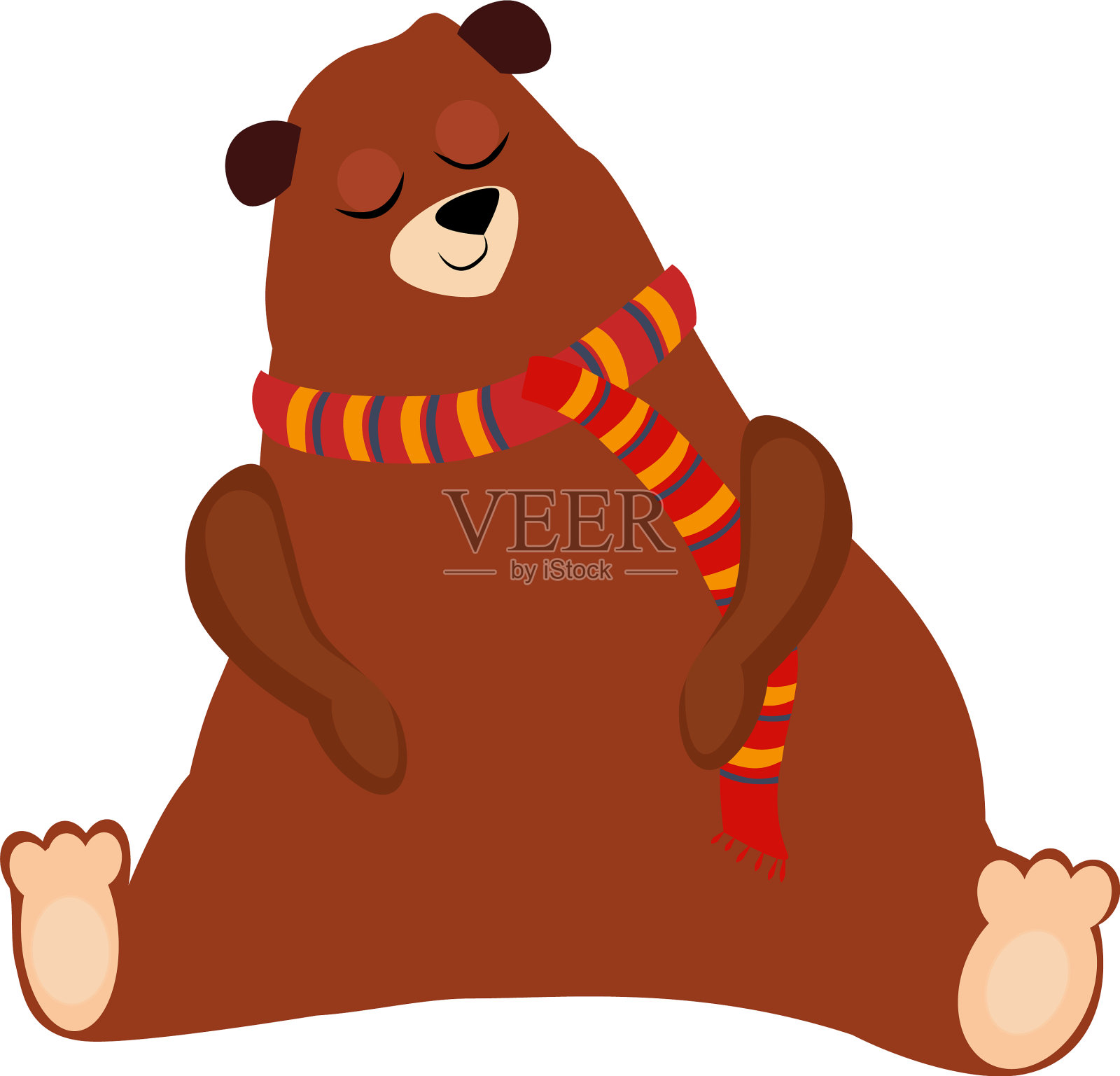 小熊有趣的字母动物设计元素图片