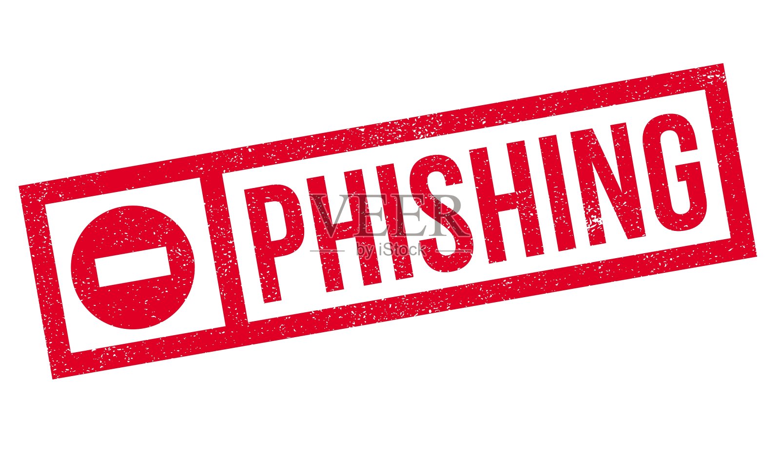 网络钓鱼橡皮图章插画图片素材