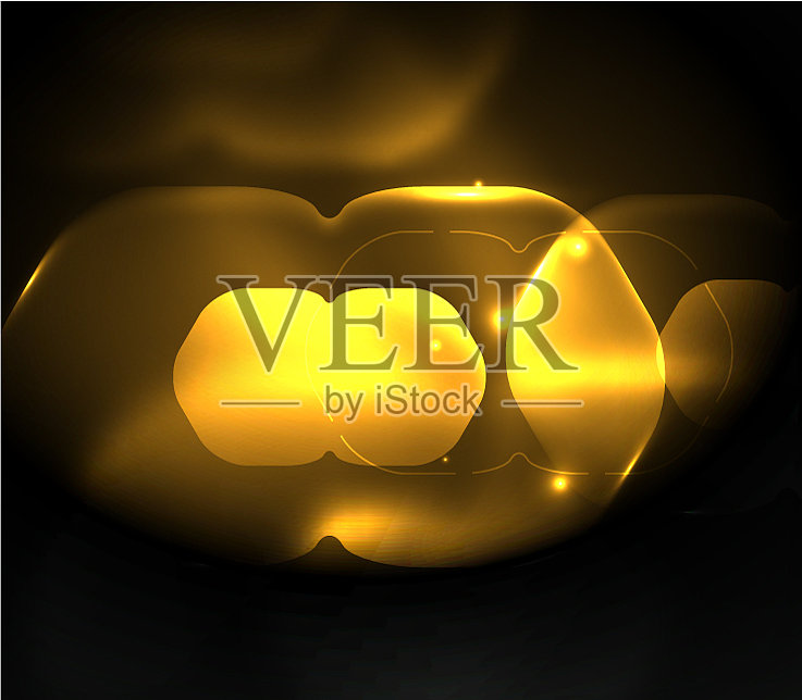 模糊透明六角形上的黑暗数字插画图片素材