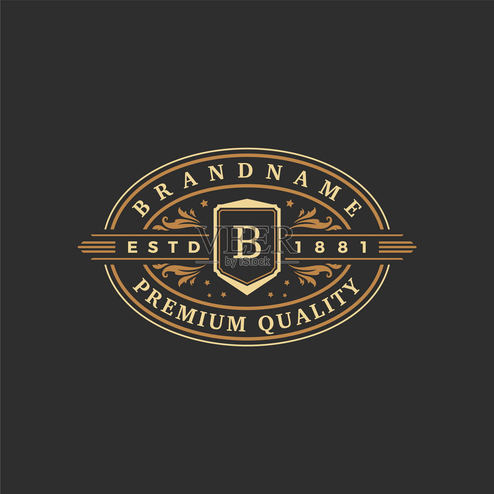 奢侈图案标识模板对象插画图片素材