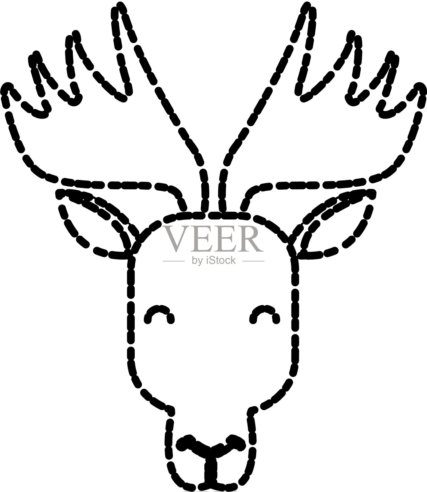 驯鹿动物卡通插画图片素材