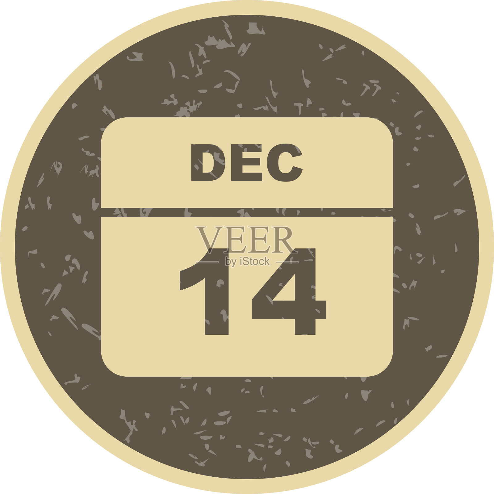 12月14日是单历的日期插画图片素材