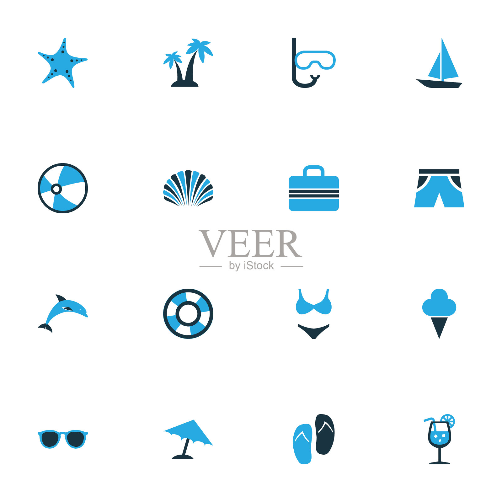 太阳彩色图标集太阳镜图标素材