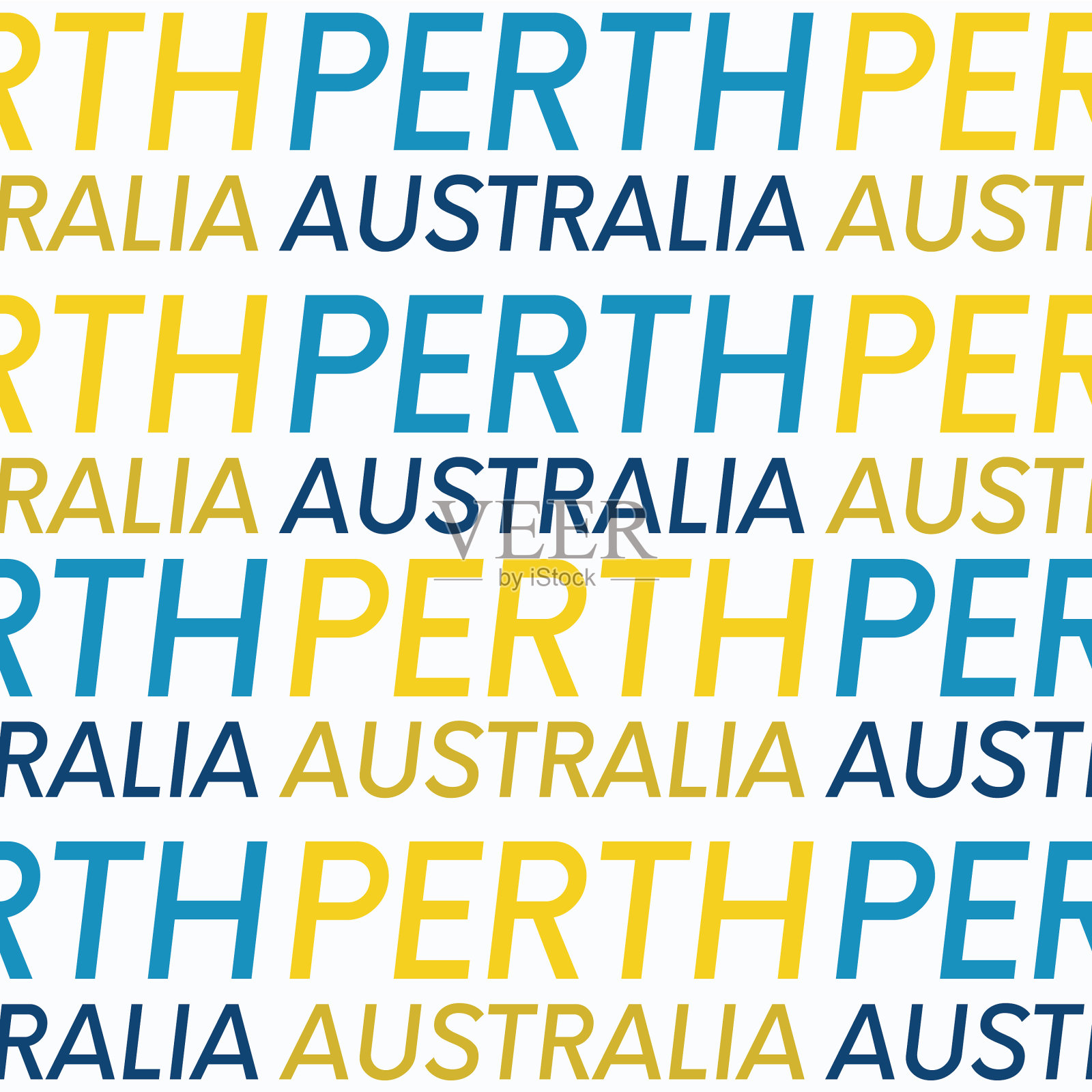 澳洲珀斯无缝图案插画图片素材