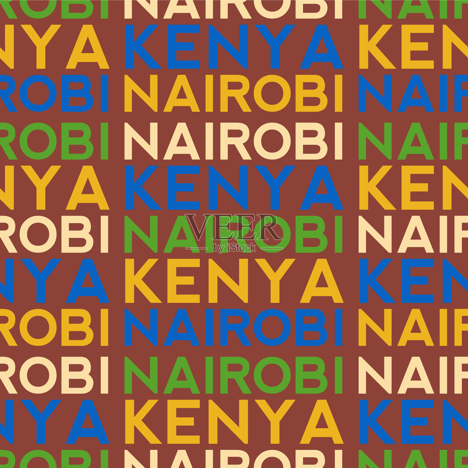 肯尼亚内罗毕无缝模式插画图片素材