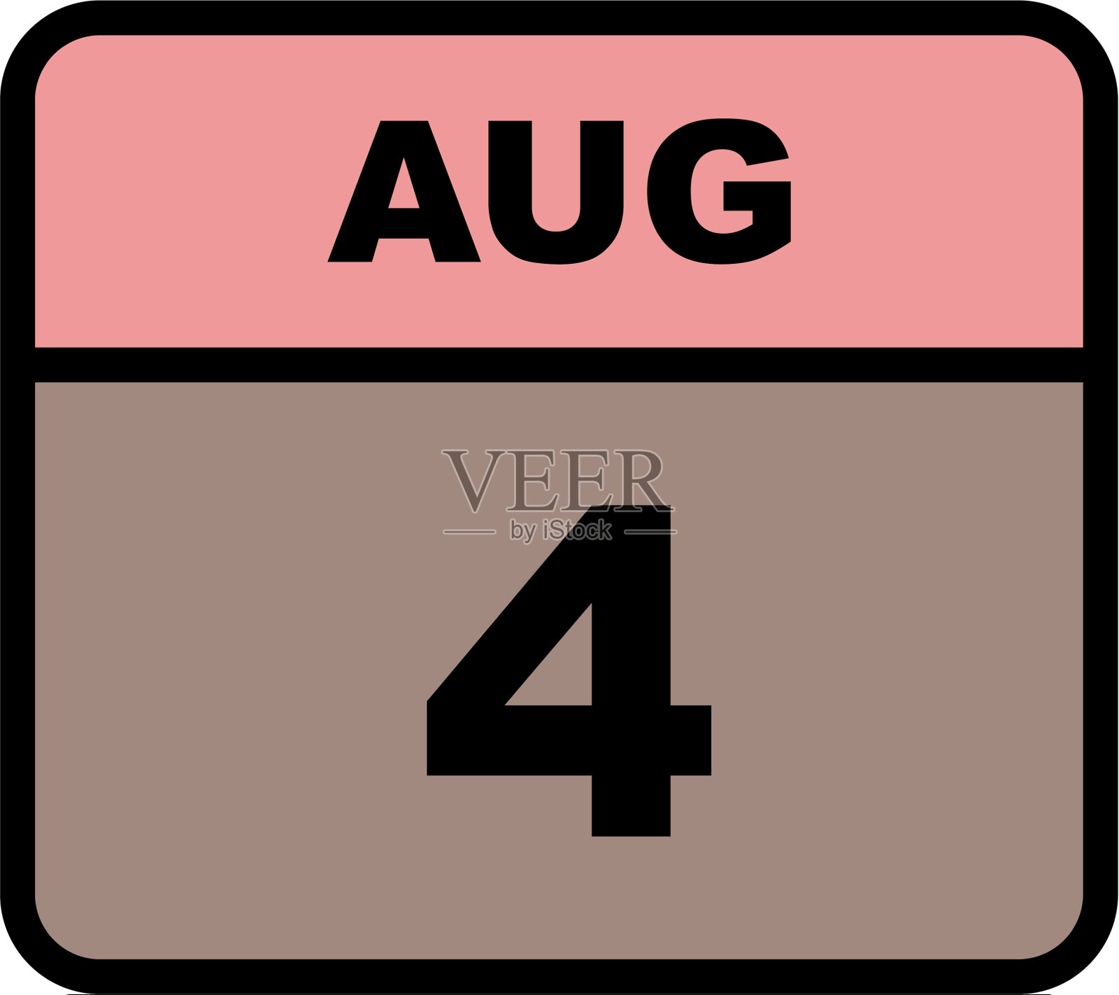 8月4日是单历的日期插画图片素材