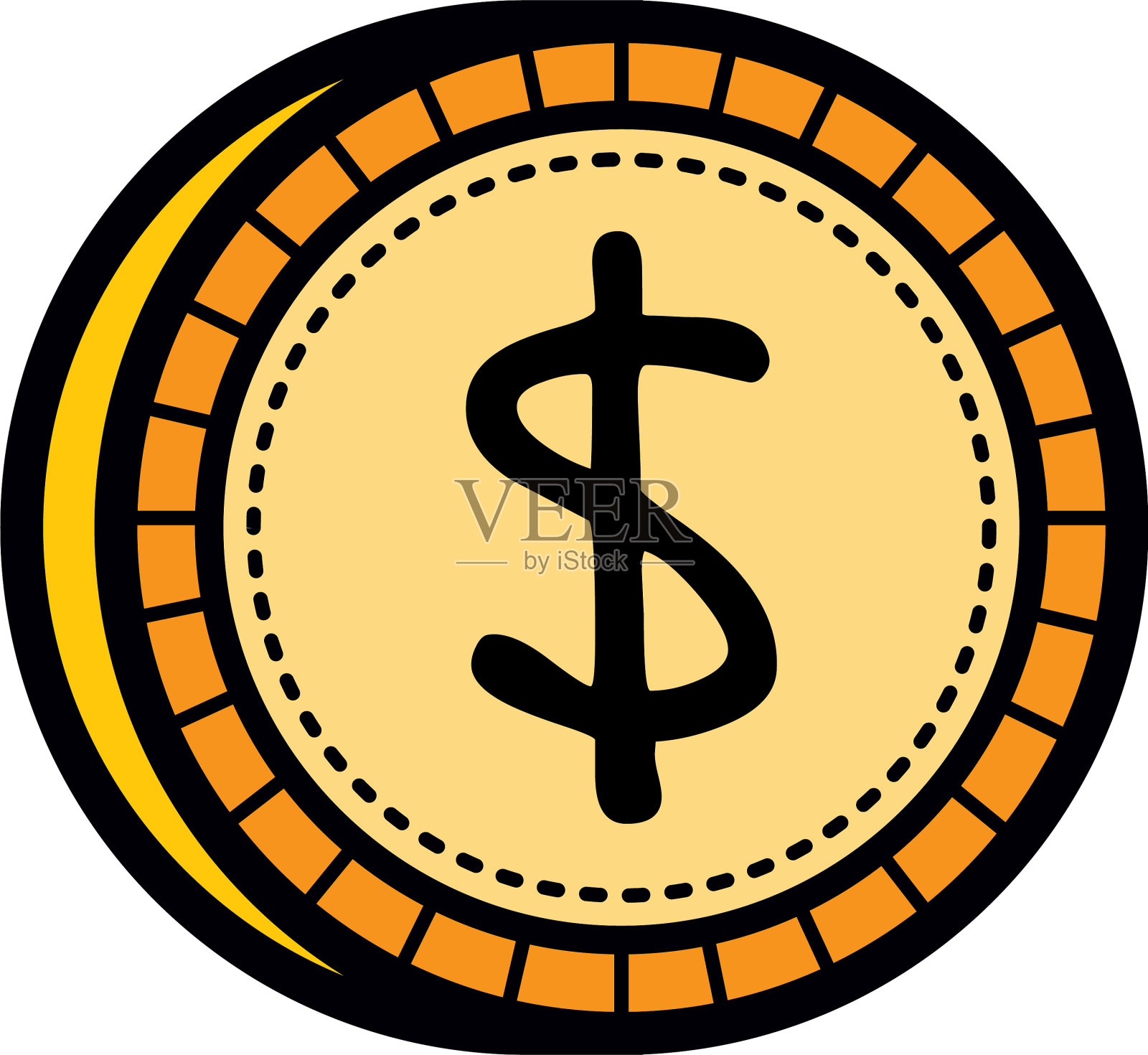 钱币孤立图标插画图片素材