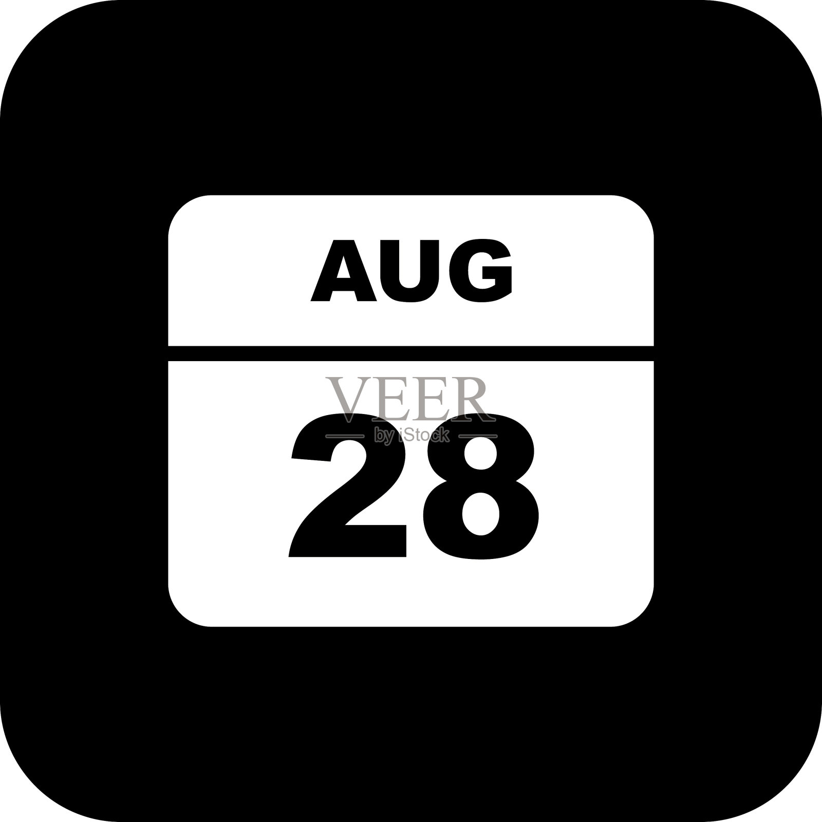 8月28日是单日日历插画图片素材