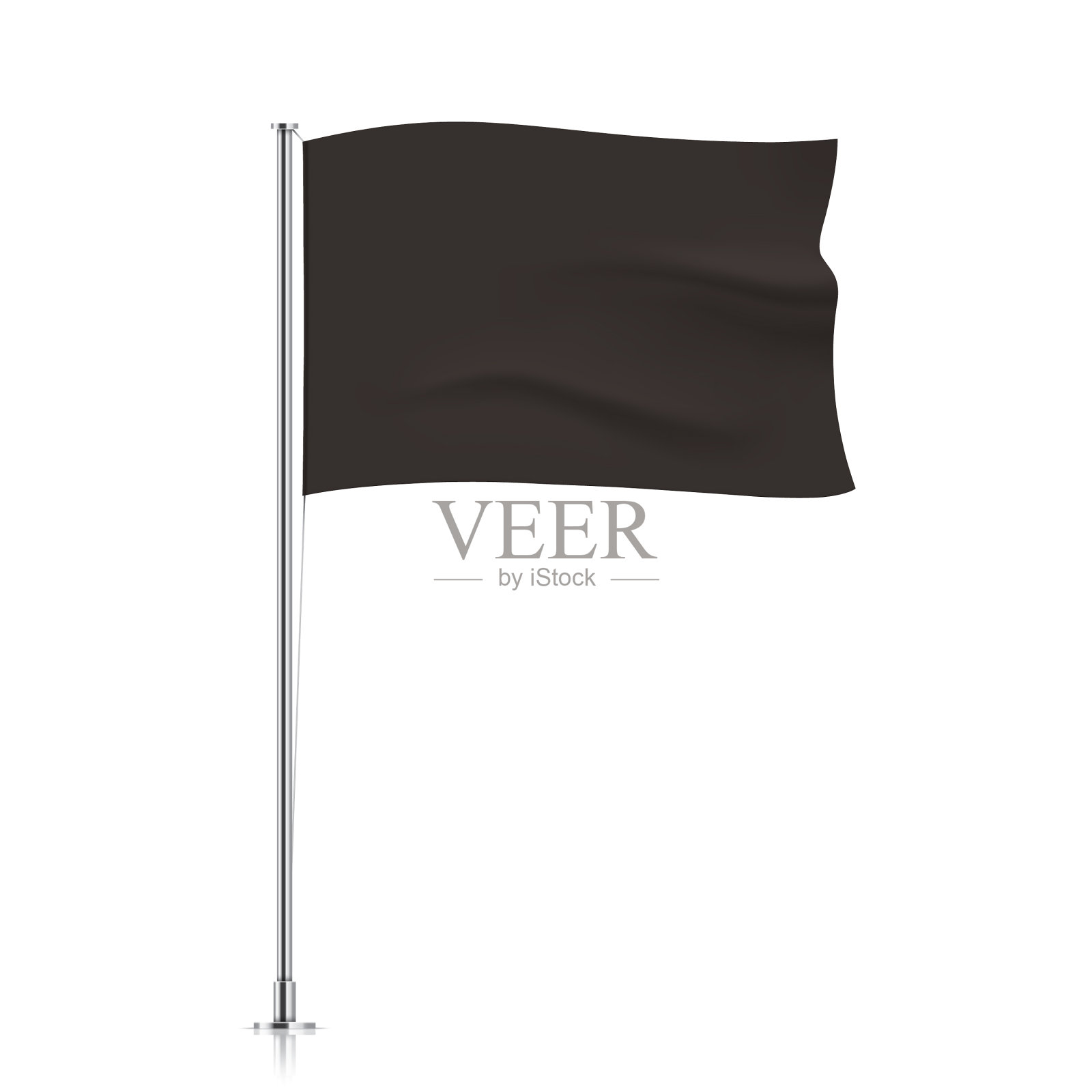 舞动黑旗模板设计元素图片