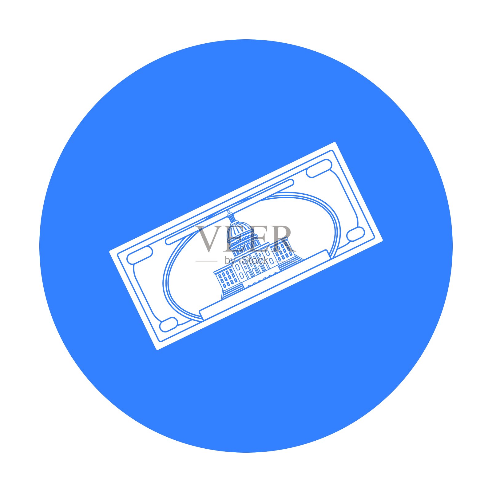 美元图标在黑色风格孤立在白色插画图片素材