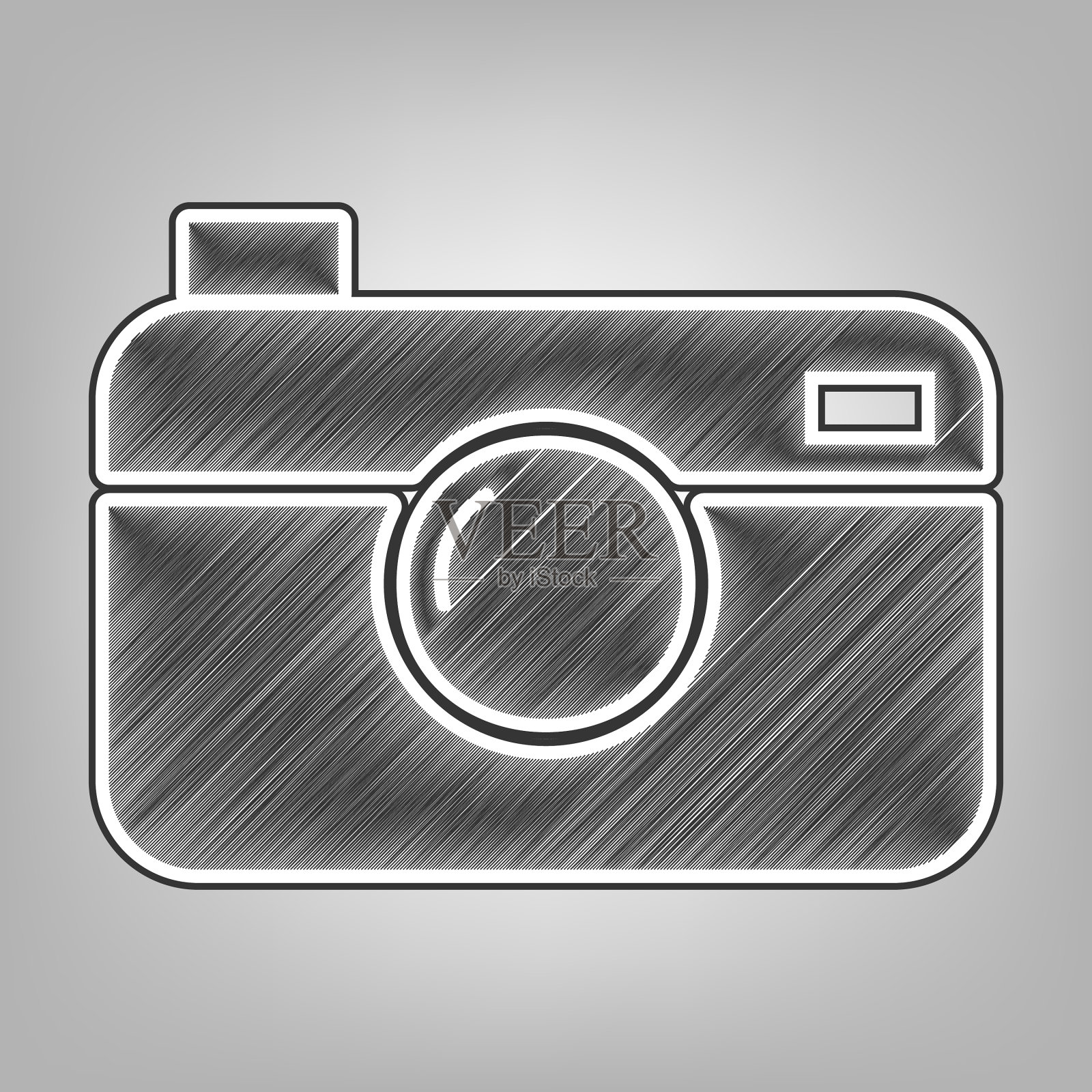 数码相机签名铅笔素描图标素材