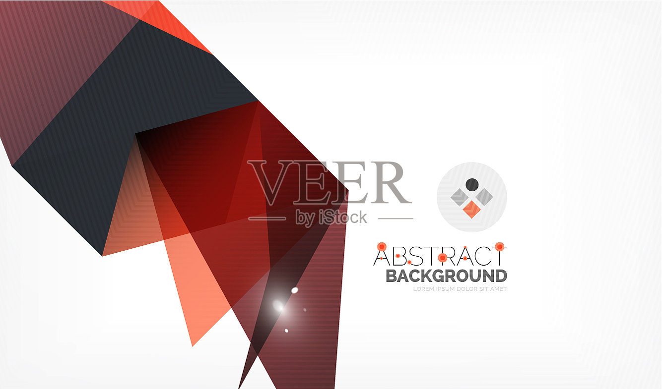 三角设计与灯光业务模板插画图片素材