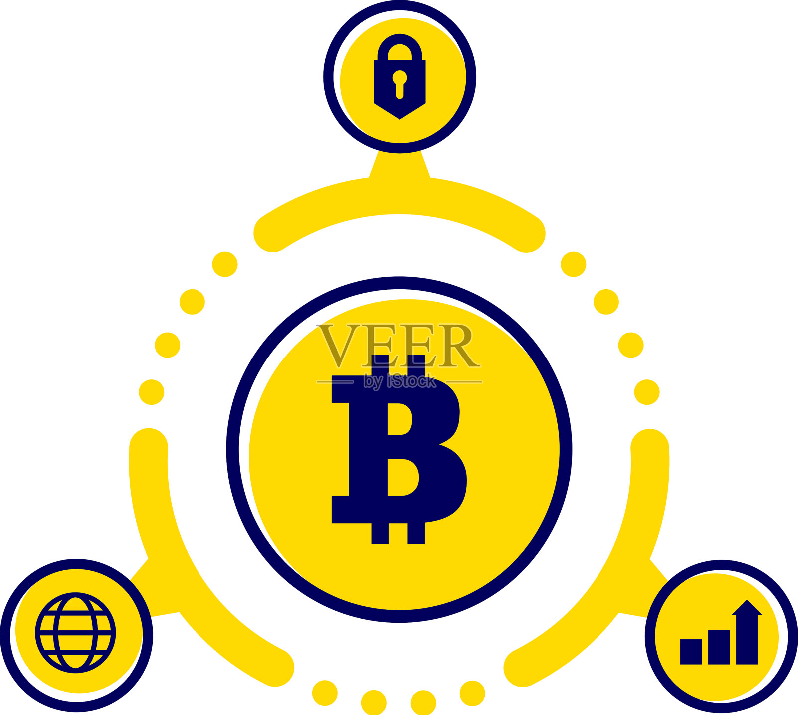 加密货币的优势在插画图片素材