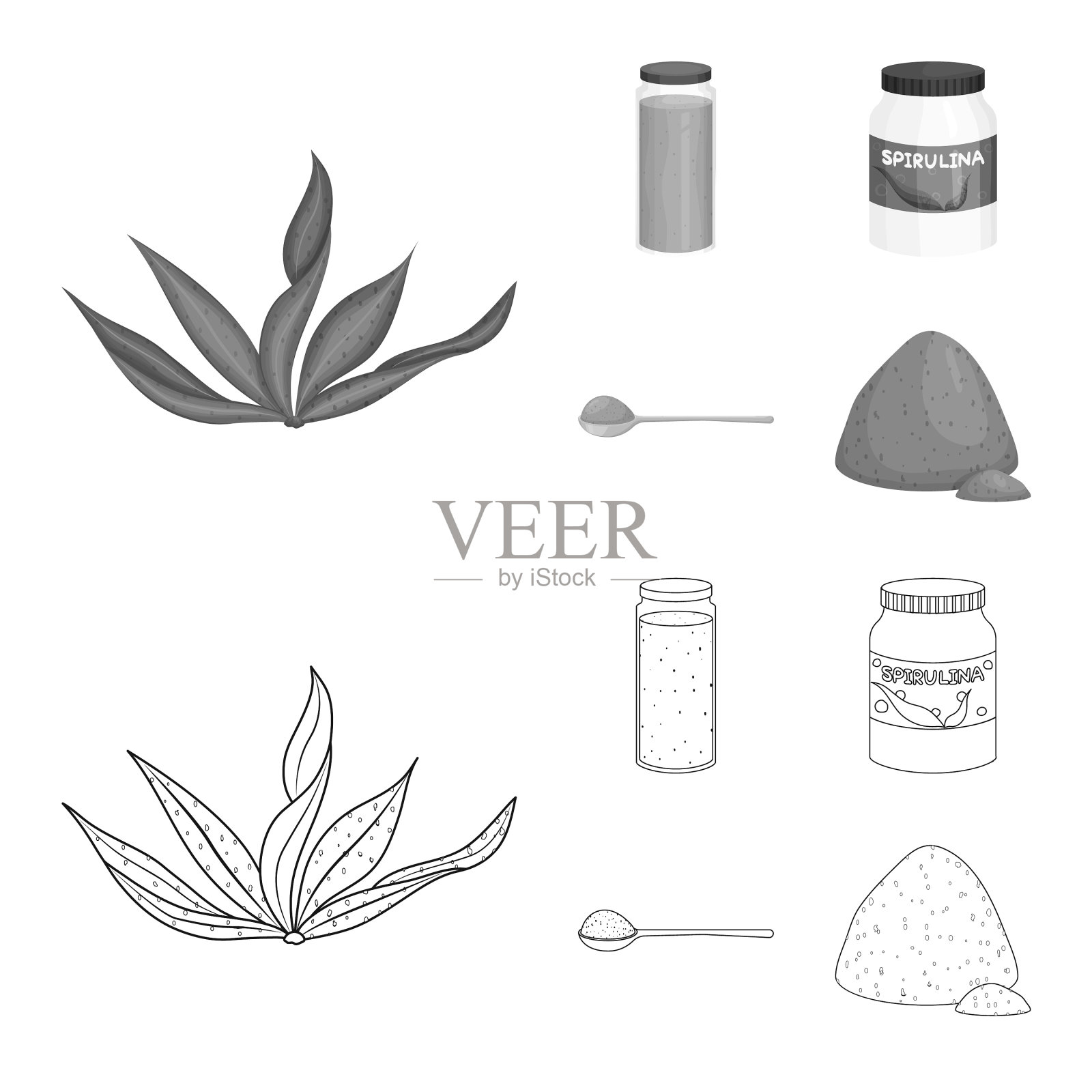 蛋白质和海洋标志插画图片素材