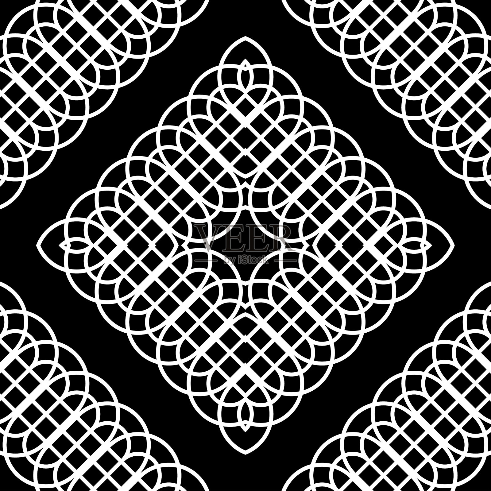 设计无缝单色钻石图案插画图片素材