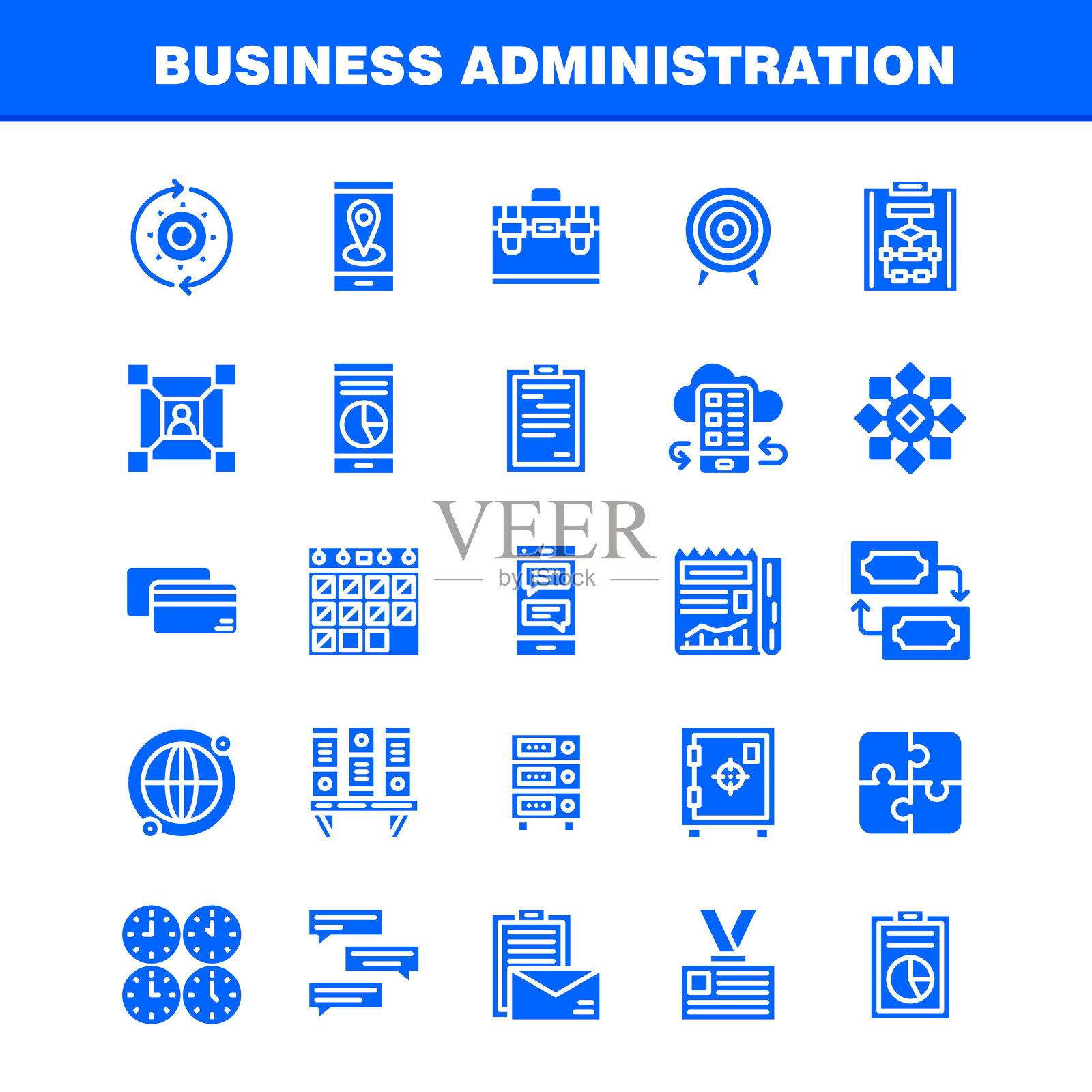 商业实体字形图标包的设计师和插画图片素材